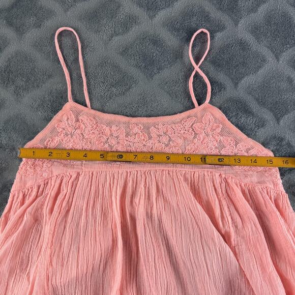 Intimately Free People Maxi Dress Womens Small Lace Boho Crinkle Flowy Beach - Picture 7 of 12